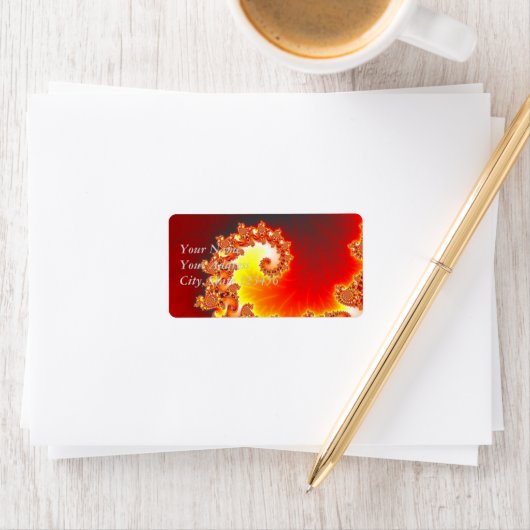 Flaming Tentacle - Fractal Art Etiket (Insitu)