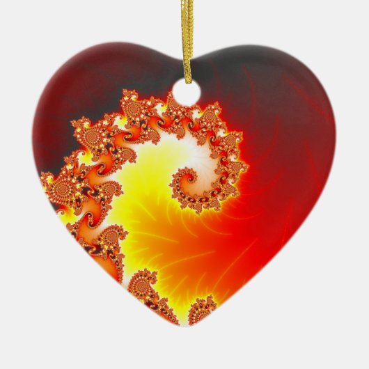 Flaming Tentacle - Fractal Art Keramisch Ornament (Voorkant)