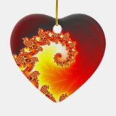 Flaming Tentacle - Fractal Art Keramisch Ornament (Achterkant)