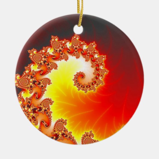 Flaming Tentacle - Fractal Art Keramisch Ornament (Voorkant)
