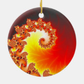Flaming Tentacle - Fractal Art Keramisch Ornament (Achterkant)
