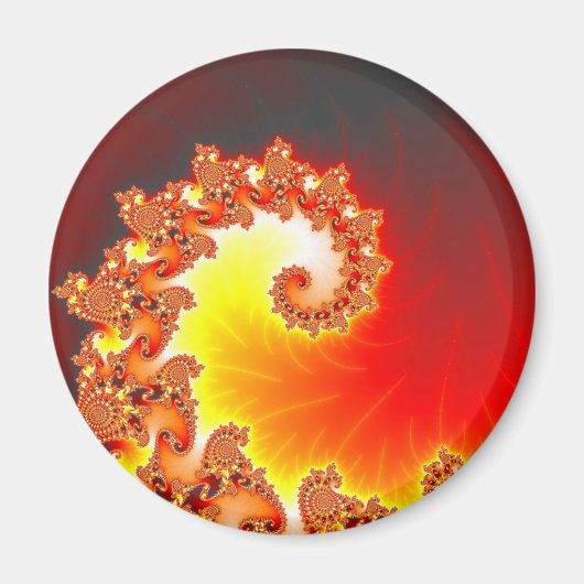 Flaming Tentacle - Fractal Art Magneet (Voorkant)