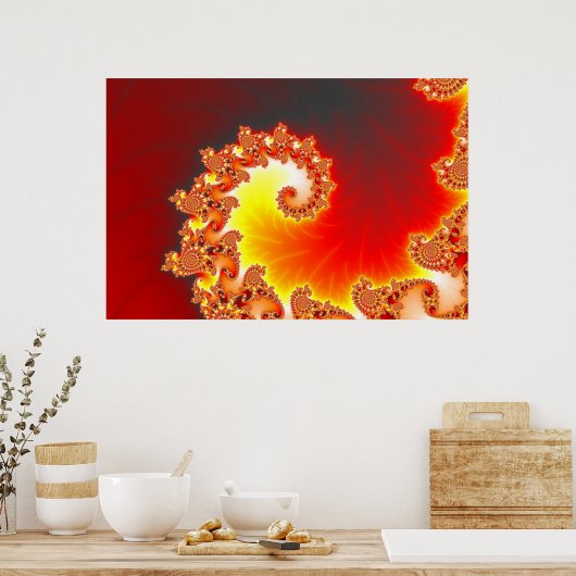 Flaming Tentacle - Fractal Art Poster (Keuken)
