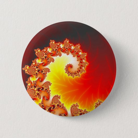 Flaming Tentacle - Fractal Art Ronde Button 5,7 Cm (Voorkant)