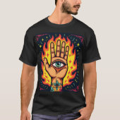 Flaming Third Eye Hand T-shirt (Voorkant)