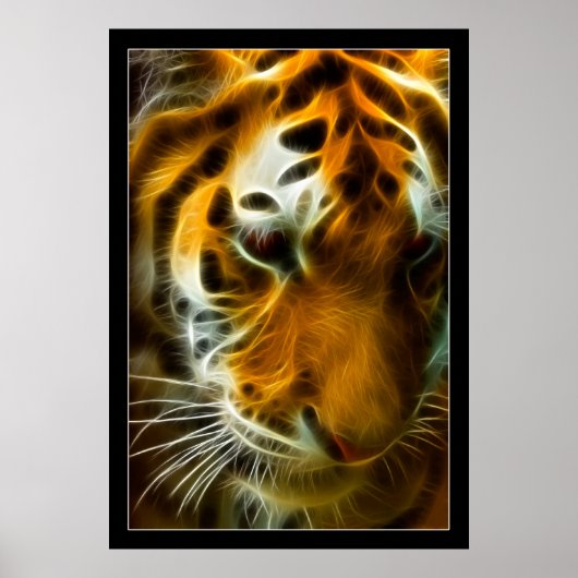 Flaming Tiger Poster (Voorkant)