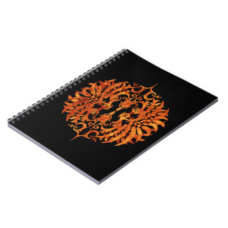 Flaming Tribal Phoenix Notitieboek