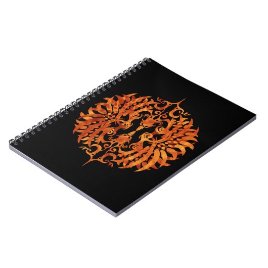 Flaming Tribal Phoenix Notitieboek (Linkerzijde)