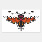 Flaming van een kleurrijke koele schets v1 rechthoekige sticker (Voorkant)