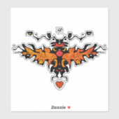 Flaming van een kleurrijke koele schets v3 sticker (Vel)