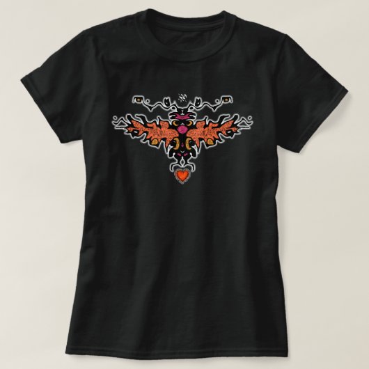 Flaming van een kleurrijke koele schets v4 T-shirt (Design voorkant)