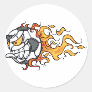 Flaming Voetbal Stickers