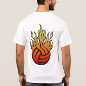 Flaming Volleyball T-shirt (Achterkant)