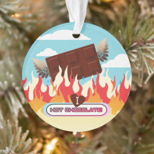 Flaming warme chocolademelk snoepjes snoep Kerst Ornament