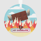 Flaming warme chocolademelk snoepjes snoep Kerst Ornament (achterkant)