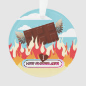 Flaming warme chocolademelk snoepjes snoep Kerst Ornament (voorkant)