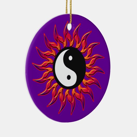 Flaming Yin Yang Sun Ornament (Rechts)