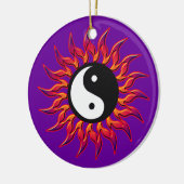 Flaming Yin Yang Sun Ornament (Links)
