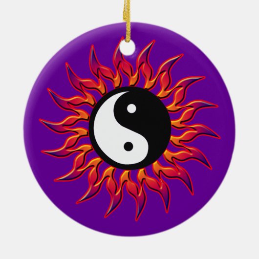 Flaming Yin Yang Sun Ornament (Achterkant)