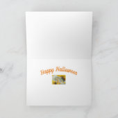 FLAMING ZWARTE KATTEN MET HALLOWEEN EENHOORN Kleur Feestdagen Kaart (Binnen)