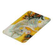 FLAMING ZWARTE KATTEN MET HALLOWEEN EENHOORN Kleur Magneet (Linkerzijde)