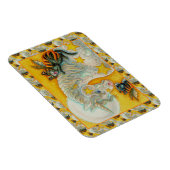 FLAMING ZWARTE KATTEN MET HALLOWEEN EENHOORN Kleur Magneet (Rechterzijde)