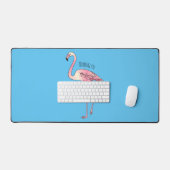 Flamingantia cartoon illustratie bureaumat (Keyboard & Muis)
