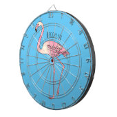 Flamingantia cartoon illustratie dartbord (Voorkant Rechts)