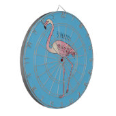 Flamingantia cartoon illustratie dartbord (Voorkant Links)