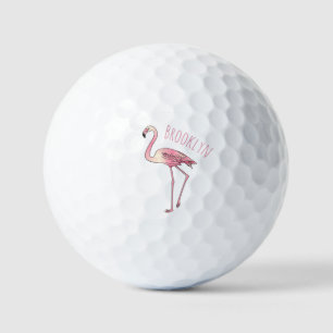 Flamingantia cartoon illustratie golfballen