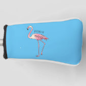 Flamingantia cartoon illustratie golfheadcover (Voorkant)