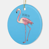 Flamingantia cartoon illustratie keramisch ornament (Links)