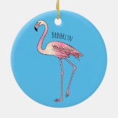 Flamingantia cartoon illustratie keramisch ornament (Achterkant)