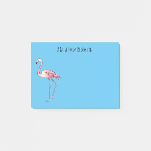 Flamingantia cartoon illustratie post-it® notes (Voorkant)