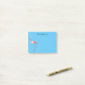 Flamingantia cartoon illustratie post-it® notes (Op bureau)