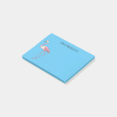 Flamingantia cartoon illustratie post-it® notes (Schuin)