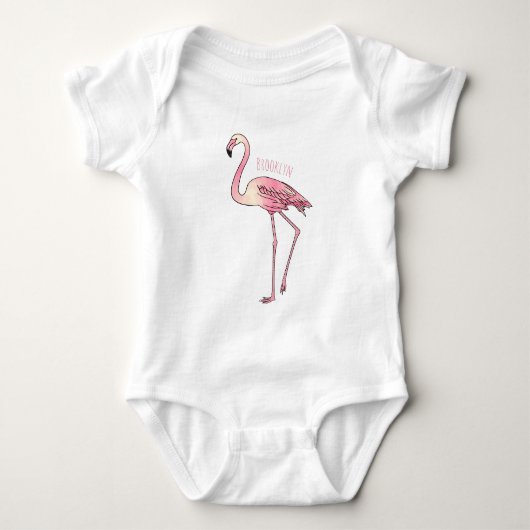 Flamingantia cartoon illustratie romper (Voorkant)