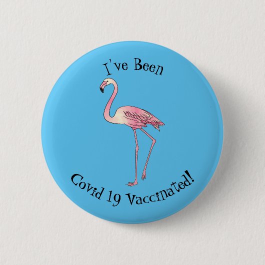 Flamingantia cartoon illustratie ronde button 5,7 cm (Voorkant)