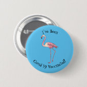 Flamingantia cartoon illustratie ronde button 5,7 cm (Voorkant /achterkant)
