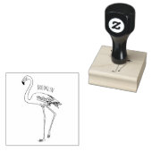 Flamingantia cartoon illustratie rubberstempel (Gestempeld)
