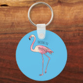 Flamingantia cartoon illustratie sleutelhanger (Voorkant)