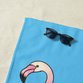 Flamingantia cartoon illustratie strandlaken (In situ)