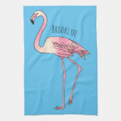 Flamingantia cartoon illustratie theedoek (Verticaal)