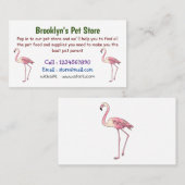 Flamingantia cartoon illustratie visitekaartje (Voorkant / Achterkant)