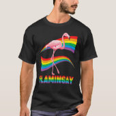 Flamingay Gay Flamingo Lgbt Pride Lesbian Proud T-shirt (Voorkant)