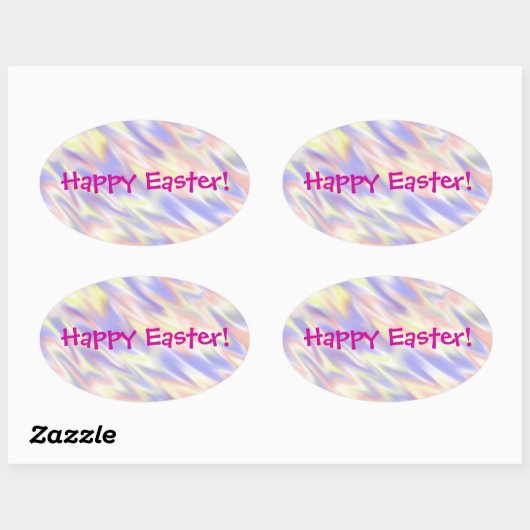 Flamingblue Pasen Ovale Sticker (Vel)