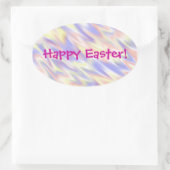 Flamingblue Pasen Ovale Sticker (Tas)