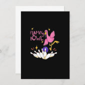 Flamingbowl Bowling Event Women Girls Flamingo Bow Kaart (Voorkant / Achterkant)