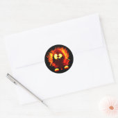 Flamingbuis (Penguin Torch) Ronde Sticker (Envelop)