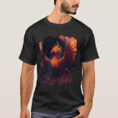 Flamingenix met ornamenten en gloed t-shirt (Voorkant)